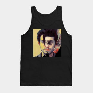 LEAVING NOW Glitch Art Abstract Corruption Tank Top